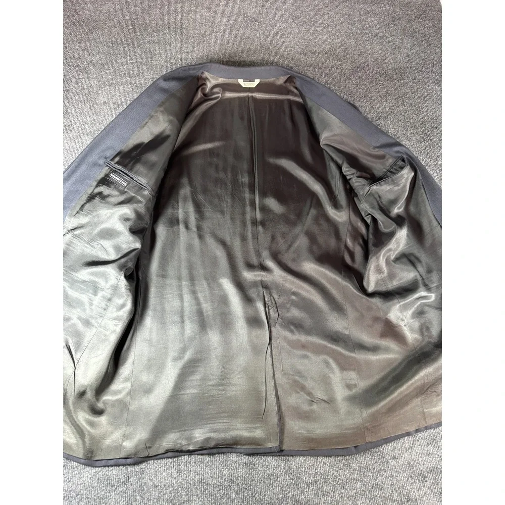 Alexander Lloyd Suit 52XL 41x32 Mens Vintage Double Breasted Gray Pleated Big